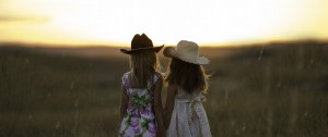 girls in a field