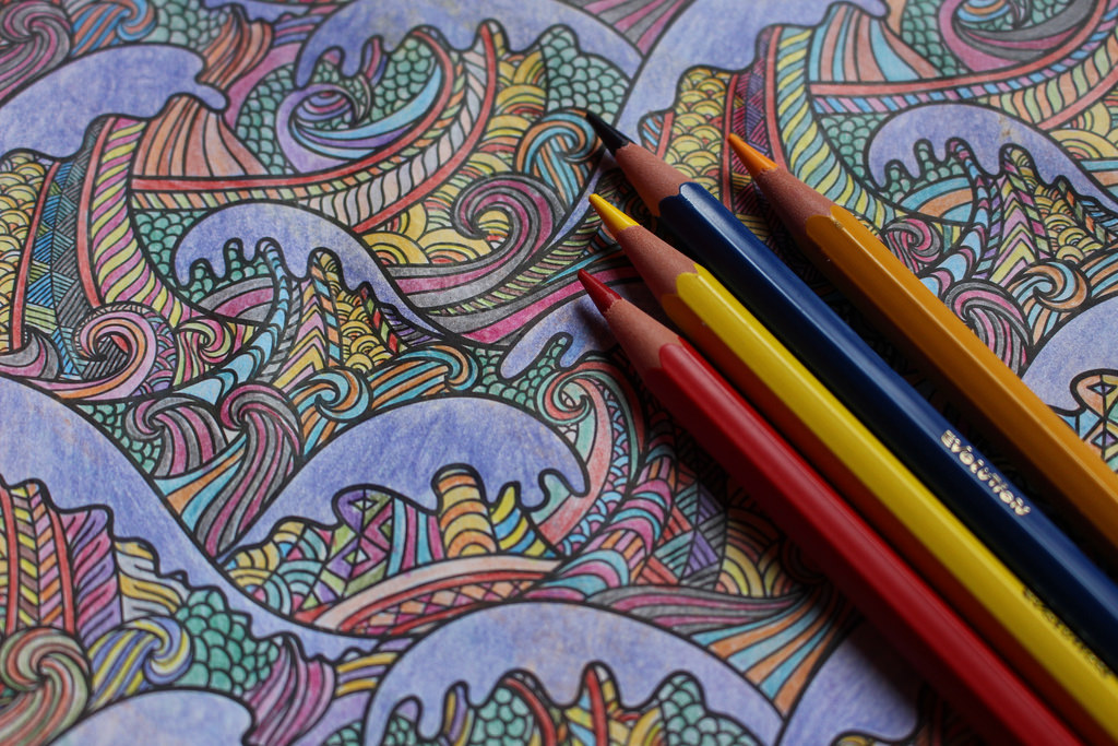Adult colouring in